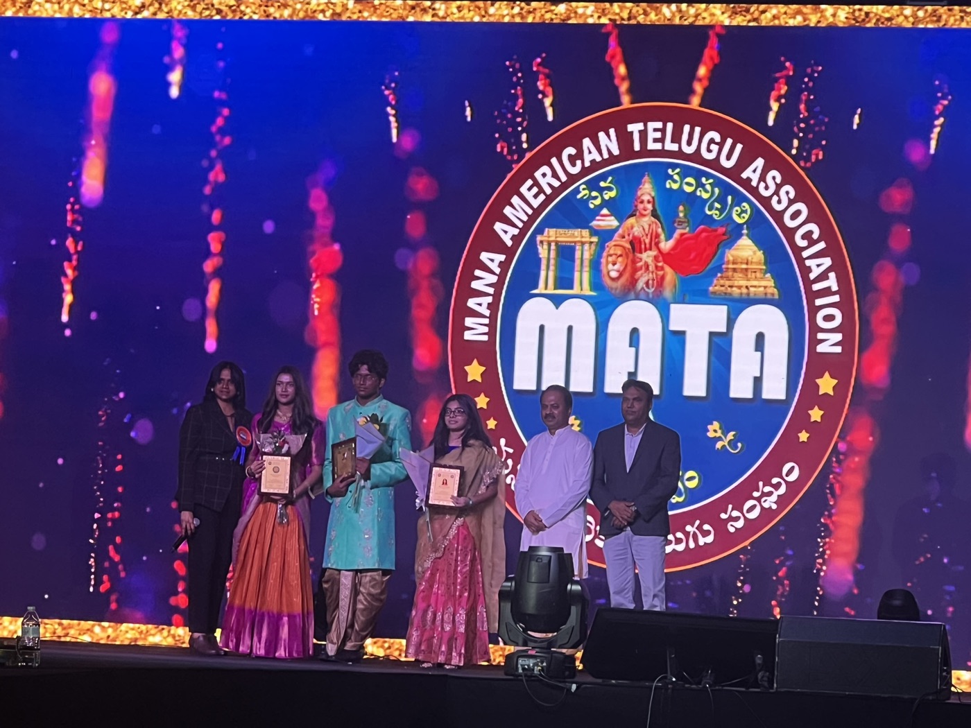 Youth honorees with award plaques at the MATA convention
